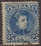 Spain 1901 Alfonso XIII 25 CTS Azul Edifil 248